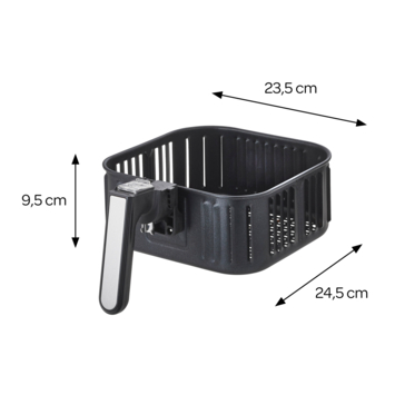 Inventum Airfryer GF500HLD - Hetelucht friteuse - 5 liter - 1700 watt - Zwart/RVS
