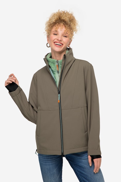 Softshell-Jacke, Fleece-Innenseite, Stehkragen, Zipper