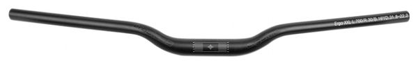 CINTRE VTT DEMI RELEVE ERGOTEC HANDLEBAR ERGO M ALU NOIR DIAM 31 8mm L 640mm RELEVE 30mm (HOMOLOGUE NIVEAU 5)