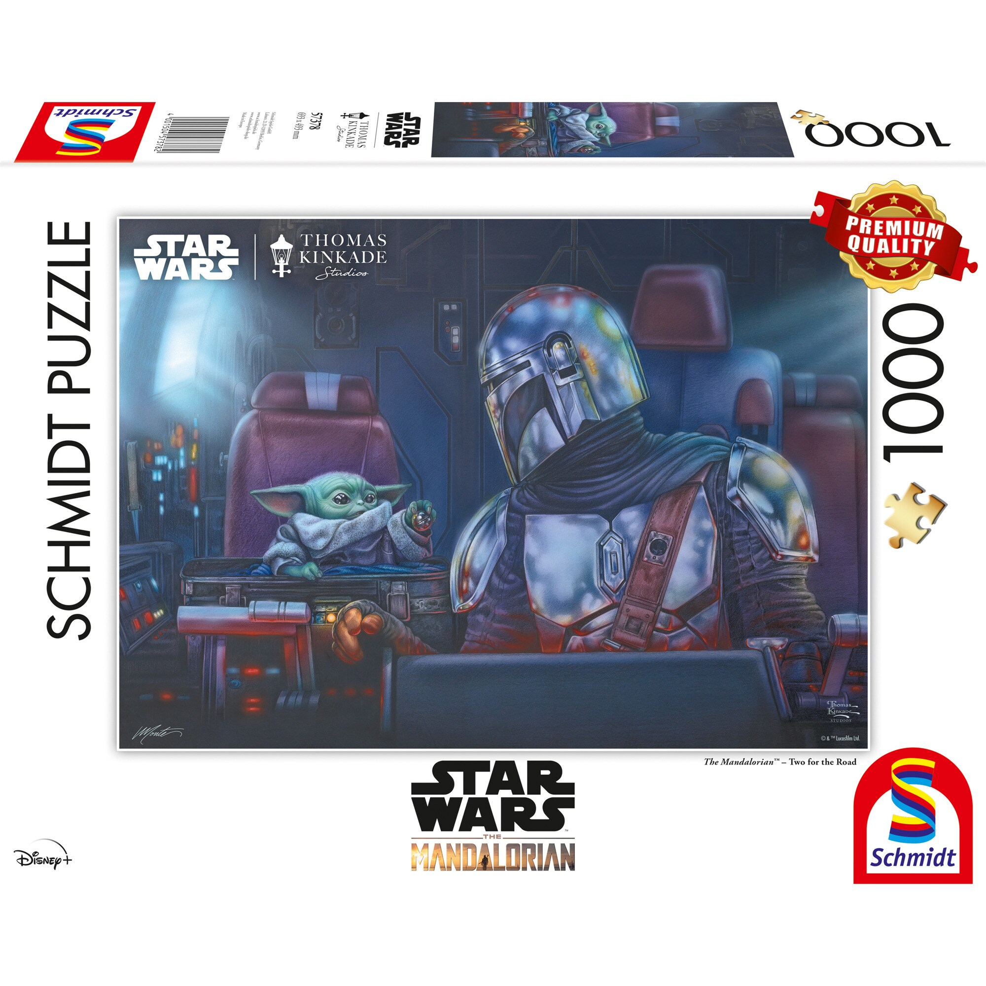 Schmidt Spiele Puzzle Thomas Kinkade Studios: Star Wars The Mandalorian – Two for the Road