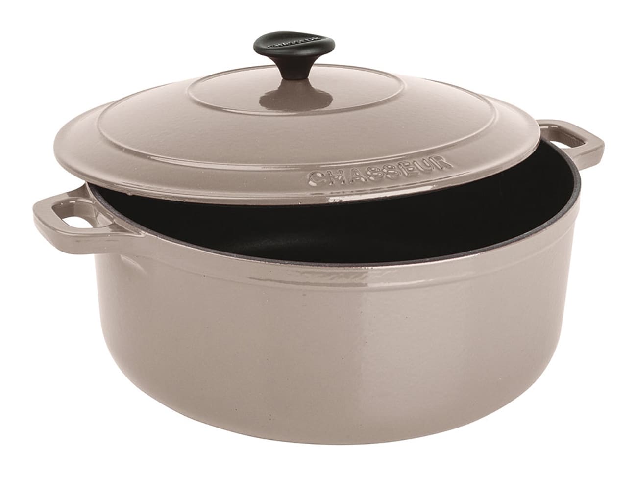 Cocotte ronde en fonte - champignon - Ø 24 cm - Le Chasseur