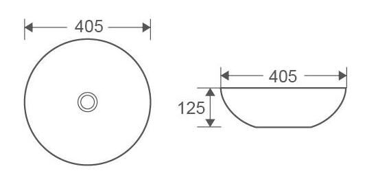 Saniclear Raja ronde waskom 40cm mat wit
