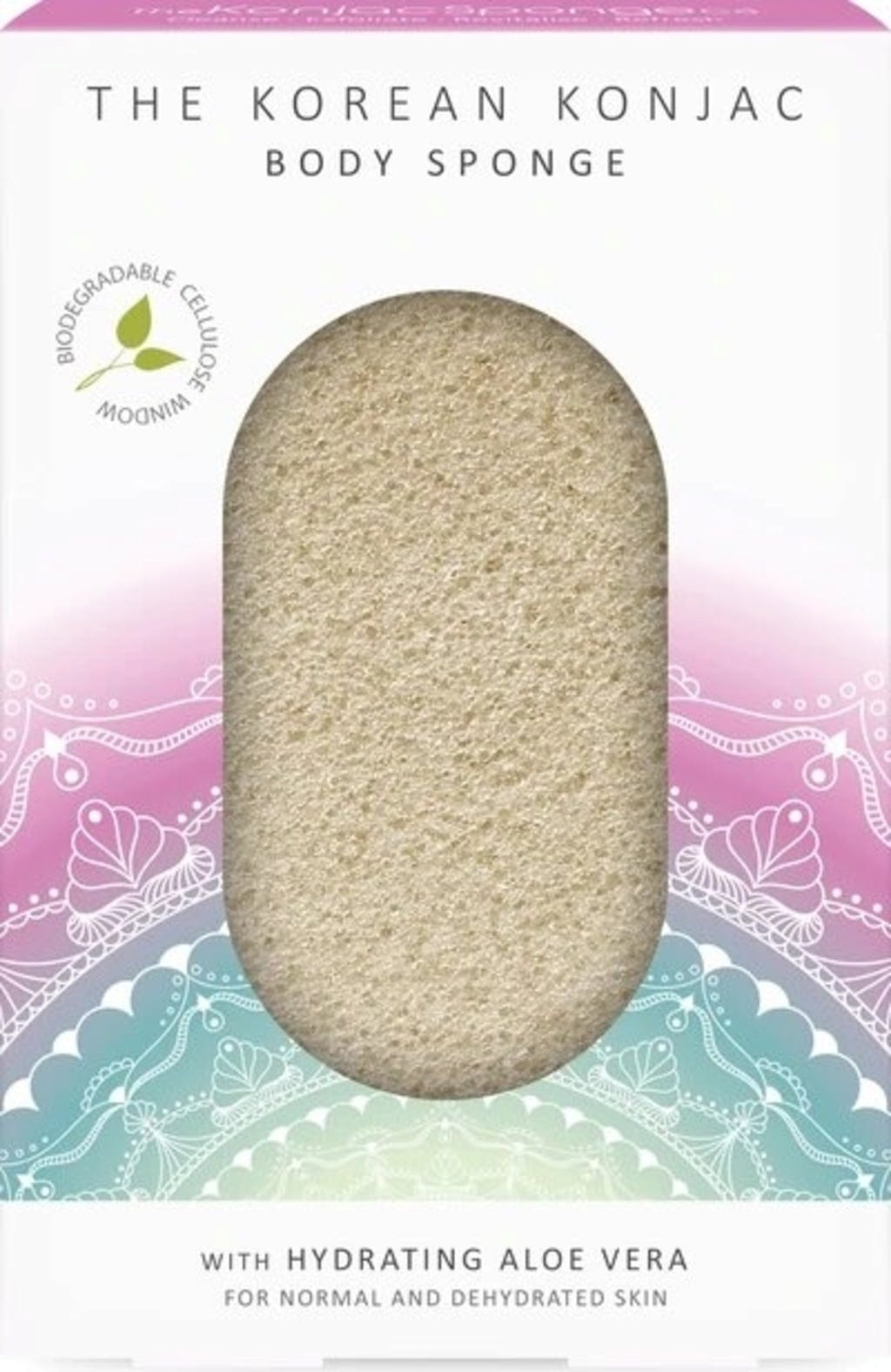 The Konjac Sponge Company  Mandala Konjac Body Sponge Aloe Vera
