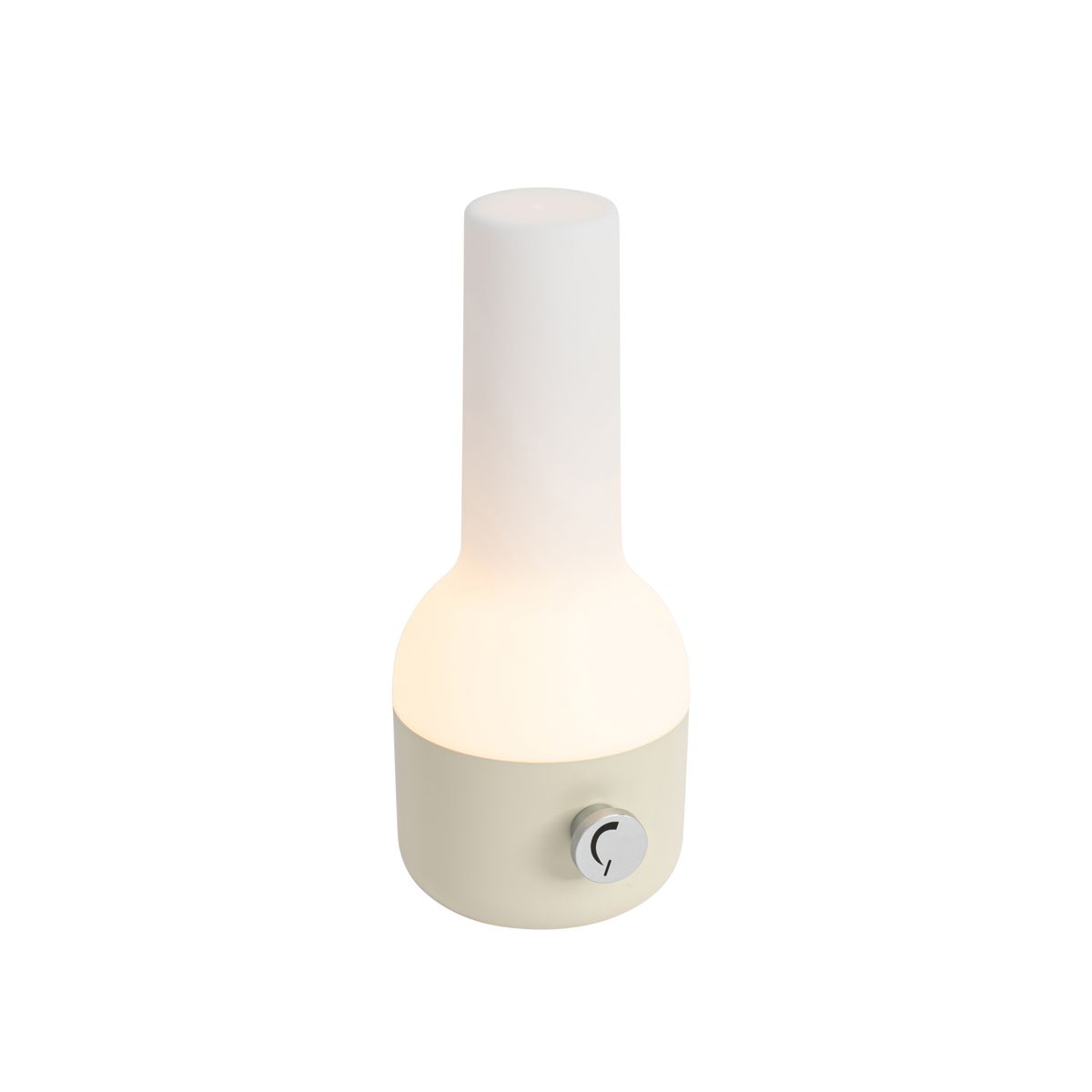 Buiten tafellamp beige met wit incl. LED oplaadbaar IP44 - Haard
