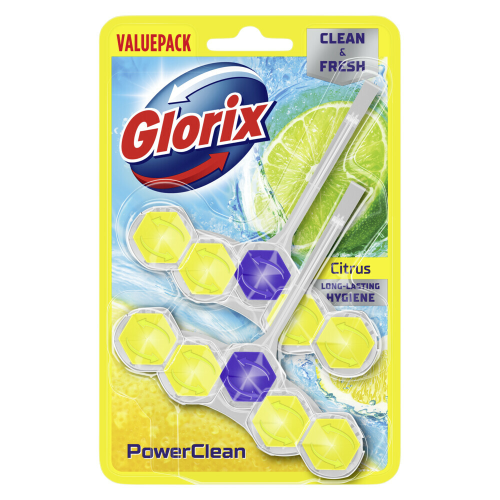 Glorix Toiletblok Power Clean Citroen2 stuks