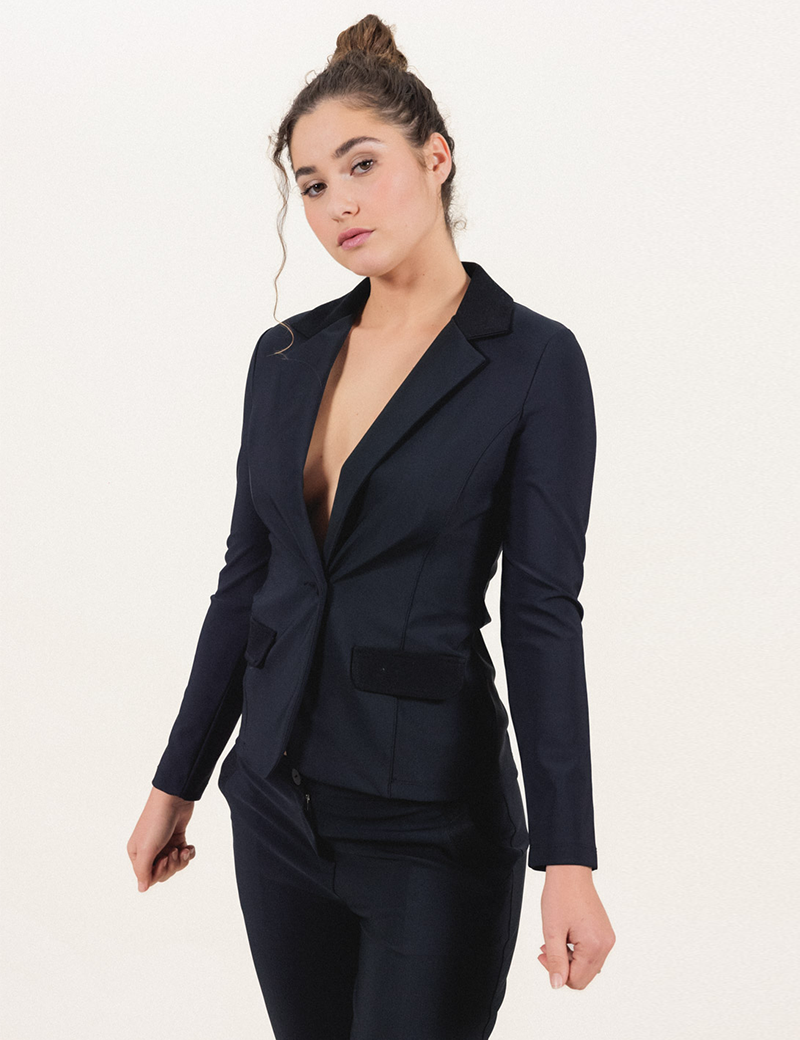HBT POWER BOOST | SHIRLEY VESTE POLYAMIDE ET DENIM NOIR