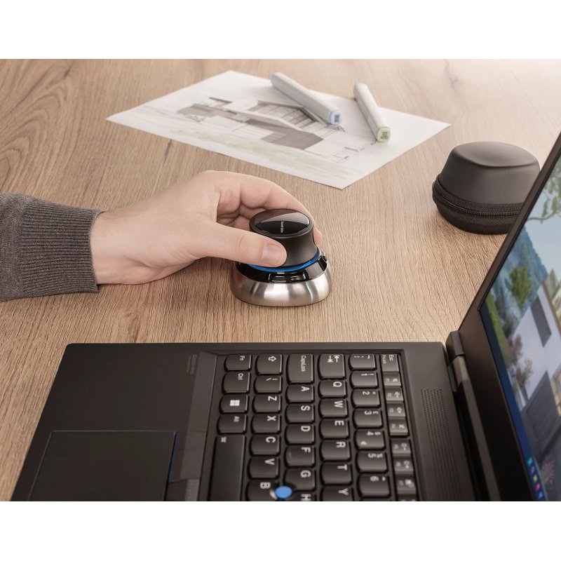 3Dconnexion SpaceMouse souris Bureau Ambidextre RF Wireless + Bluetooth + USB Type-A 6DoF