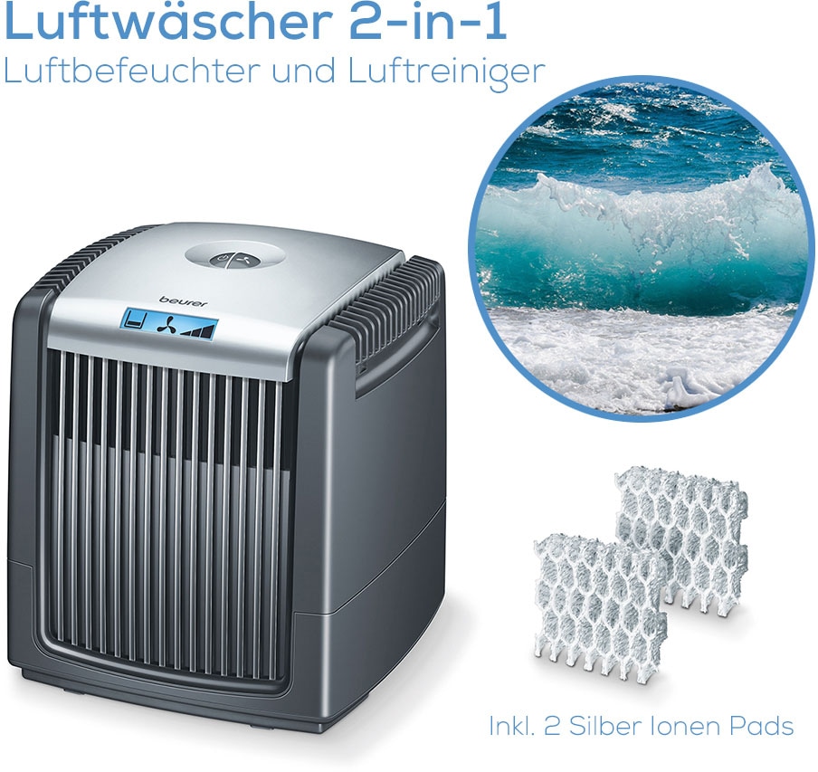BEURER Kombigerät Luftbefeuchter und -reiniger »LW 230« für 40 qm Räume Inkl. Silber Ionen Pad