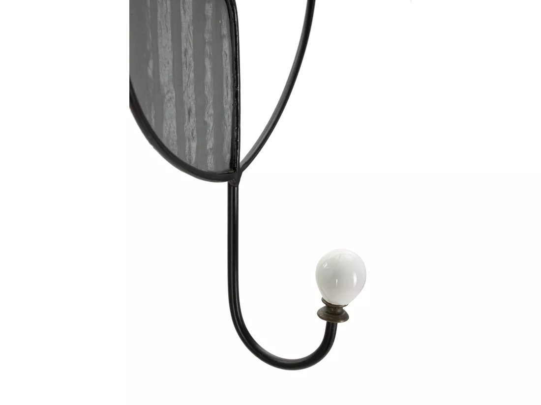 Porte-Manteau Mural PICASSY - Design Artistique en Métal et Bois Multicolore - Dimensions 22x6x35 cm - Matériaux MDF et Fer