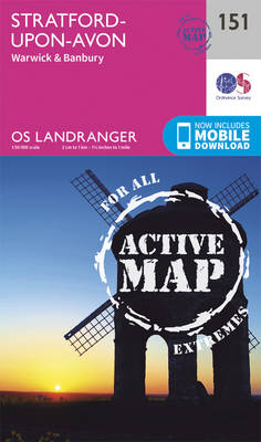 Stratford-Upon-Avon, Warwick & Banbury - OS Landranger Active Map 151 (Sheet map, folded)