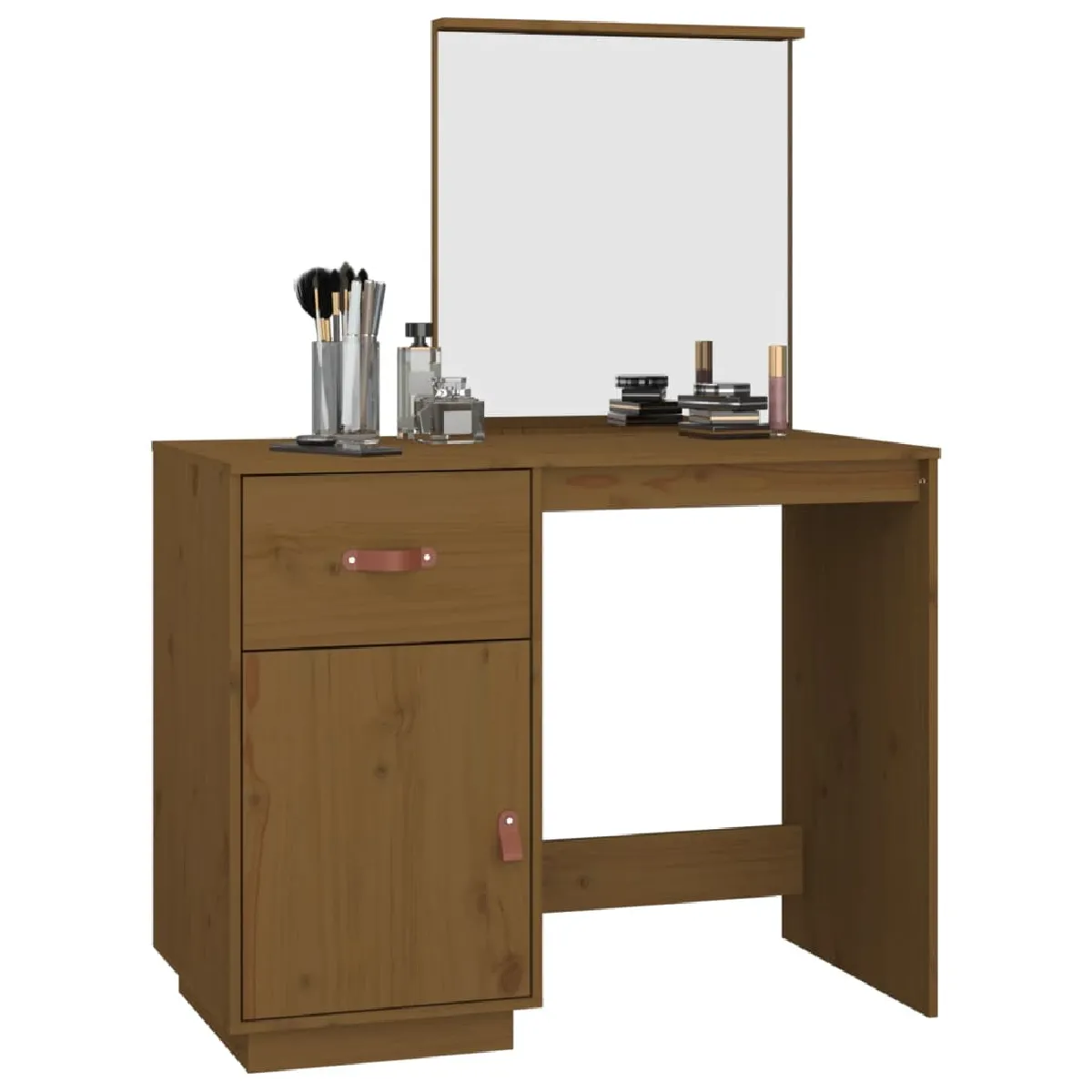 vidaXL Coiffeuse - Marron Miel