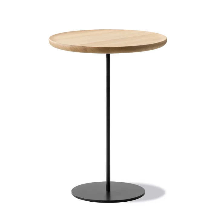 Fredericia - Pal Beistelltisch Ø 44 cm H 52 cm, Eiche hell geölt / schwarz