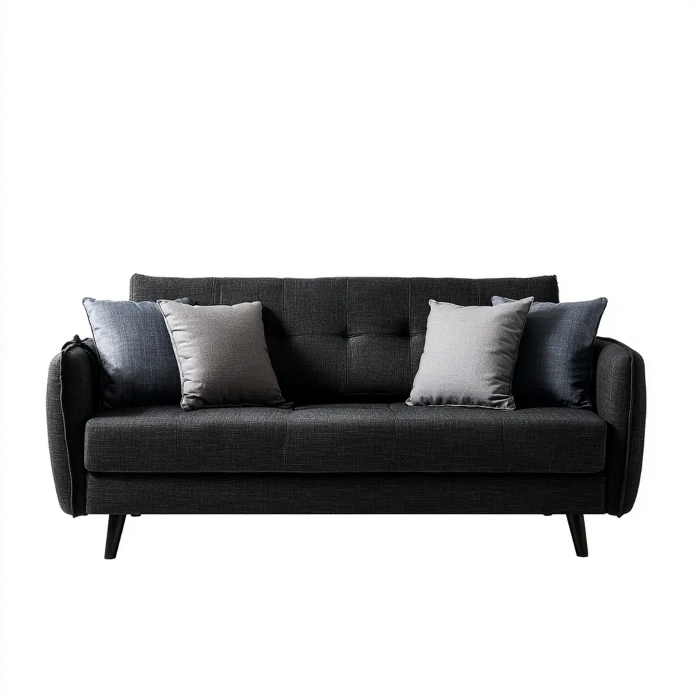 2-Sitzer-Sofa Stoff 180x80x85 cm - Dunkelgrau - Modernes Design