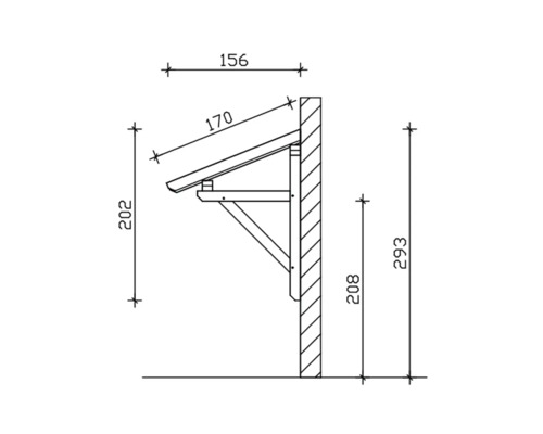 SKAN HOLZ Luifel Potsdam 1 wit 176x156 cm