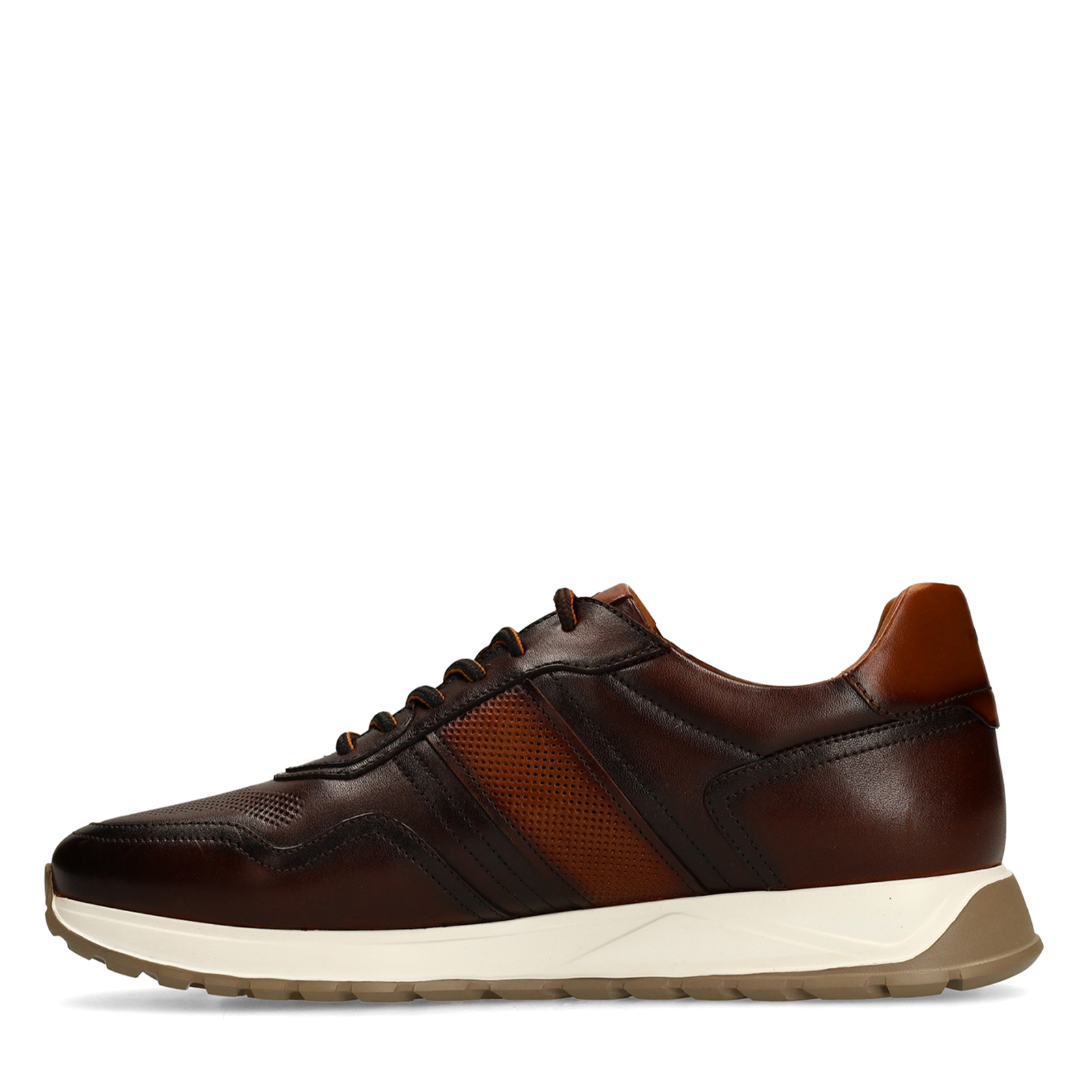 Bruine leren sneakers