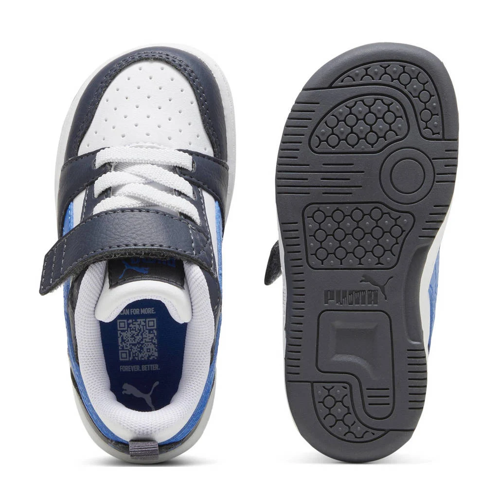 Puma Rebound V6 Lo AC+ Infsneakers wit/kolbaltblauw/grijs