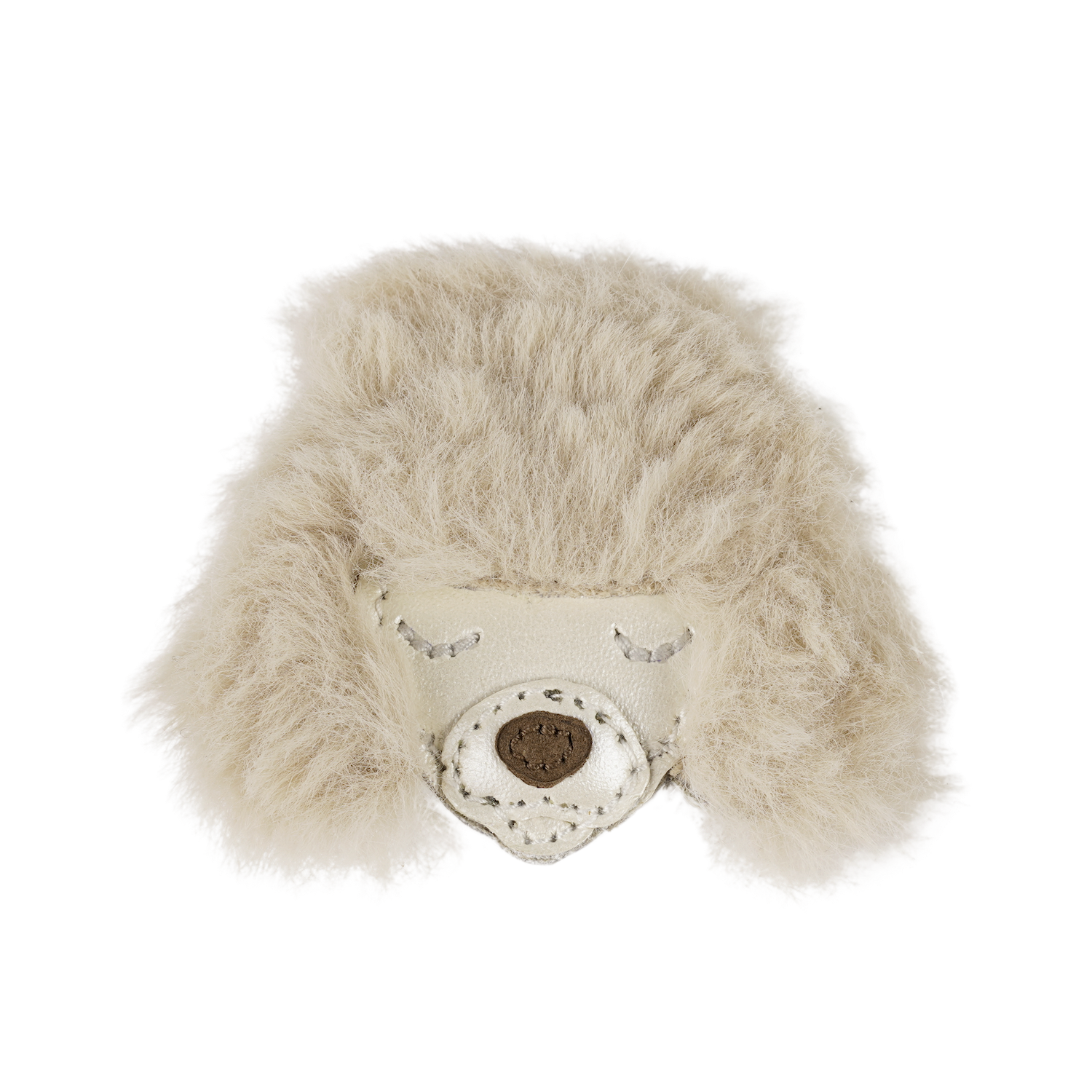 Donsje Amsterdam | Josy Exclusive Hairclip | Poodle | Off White Metallic Leather