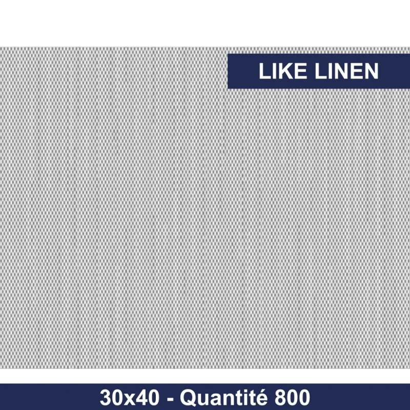GDP - Set de table Like linen - Gris - 30x40 - x800