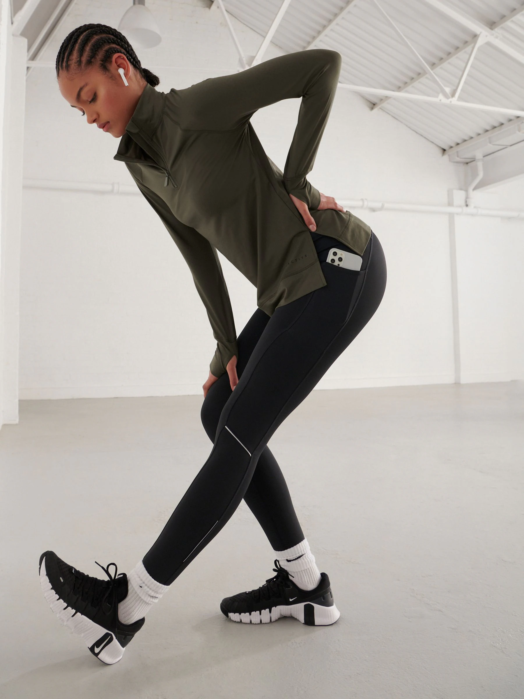 Zwart - Running Leggings with Pocket