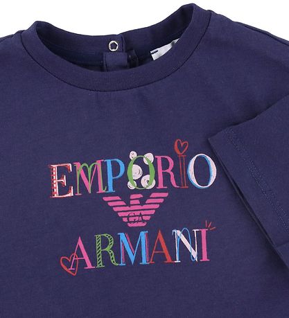 Emporio Armani T-shirt - Blå Mora m. Print