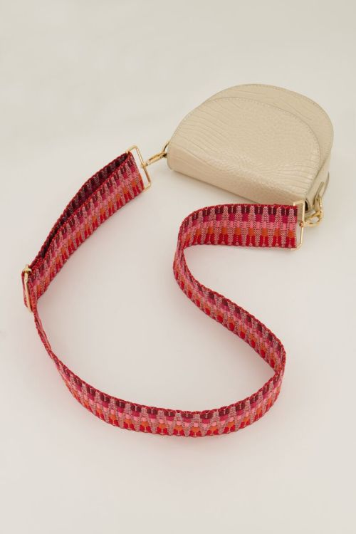 Roze bag strap met patroon