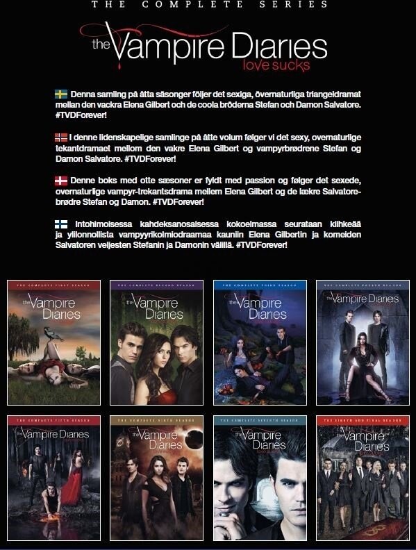 The Vampire Diaries - Sæson 1-8 - DVD