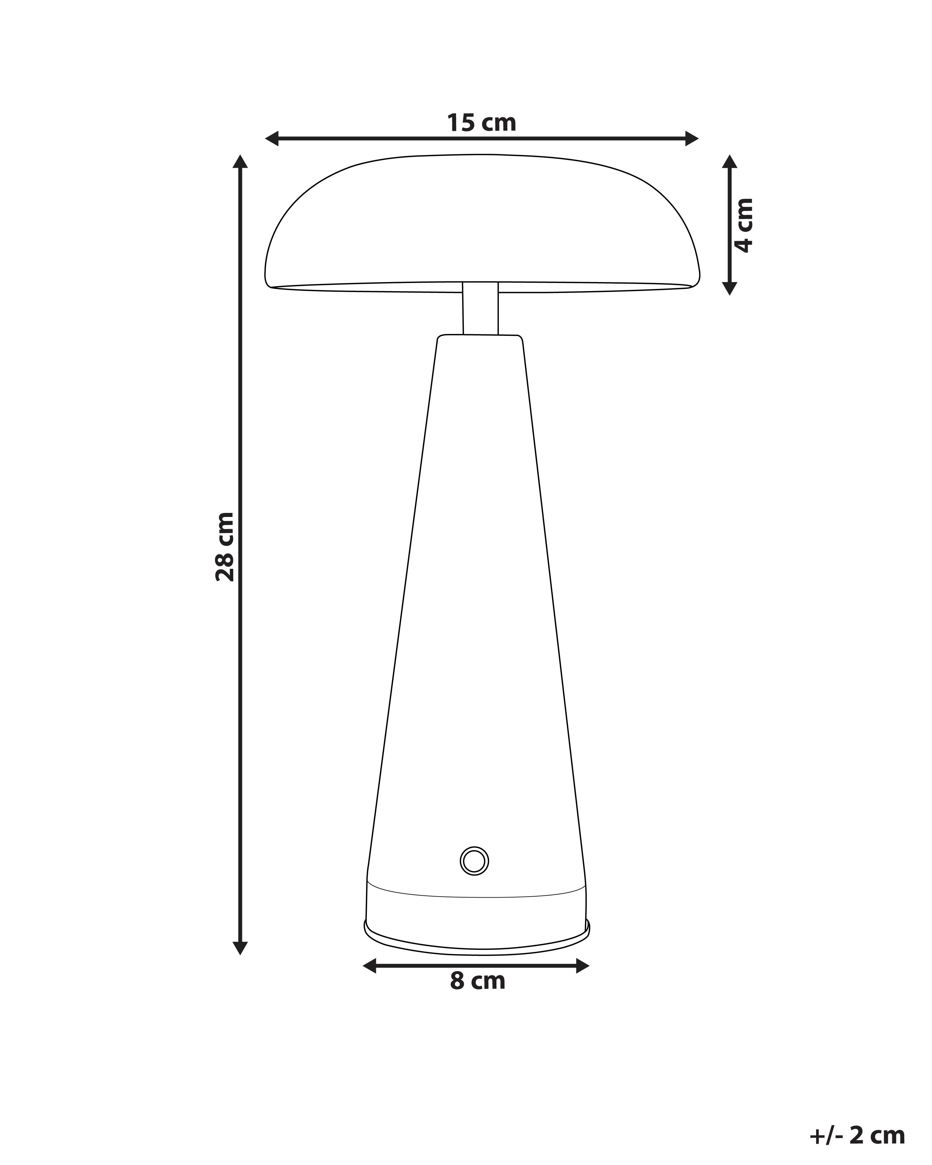 LED draadloze tafellamp BOCONO met dimmer Metaal Zwart