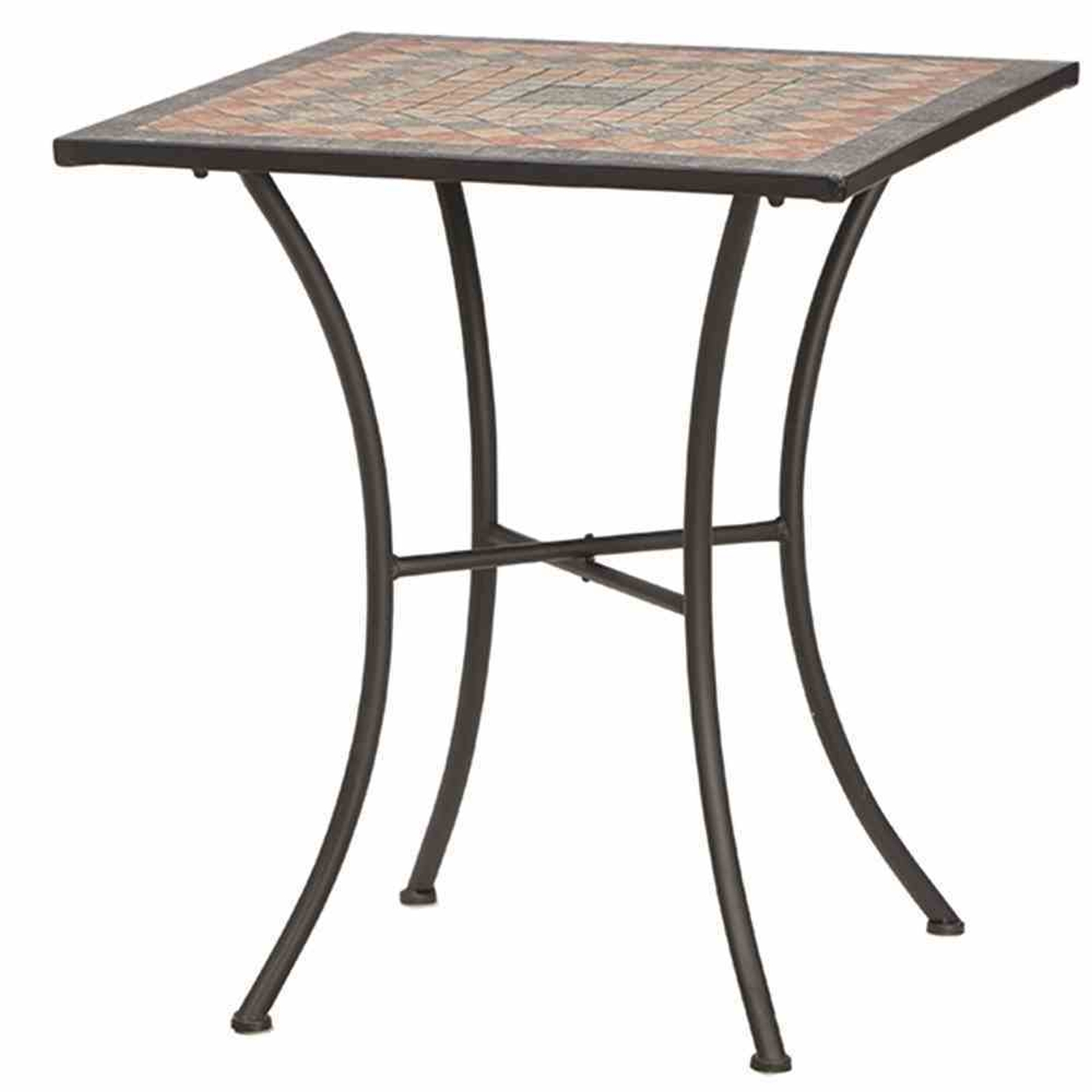Gartentisch PRATO - schwarz - Mosaik - 60x60 cm