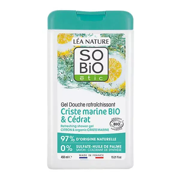 Gel de Banho Refrescante Léa Nature SO BiO étic com Cidra Orgânica e Funcho Marinho 450ml