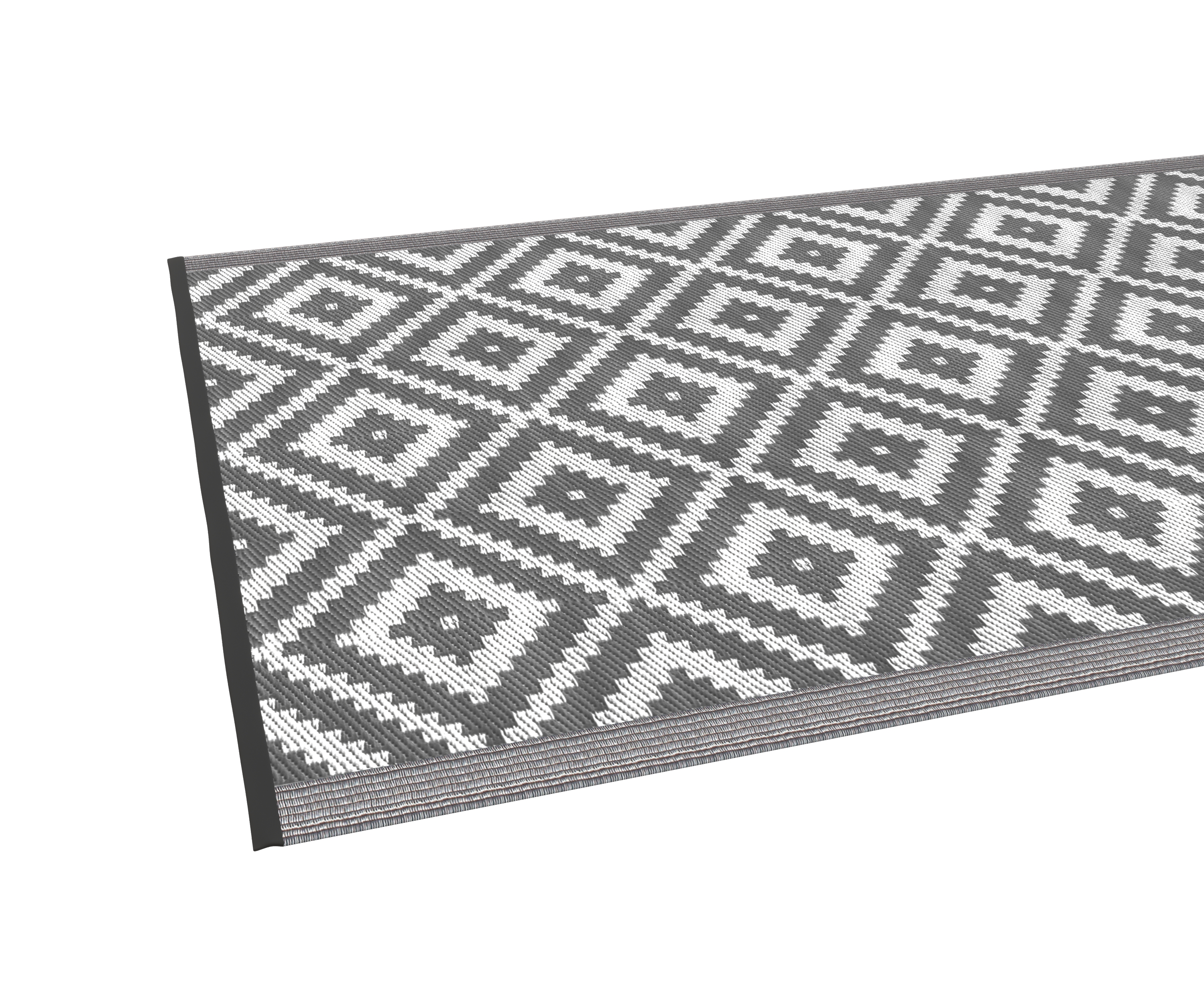 Outdoor Teppich KALUA 180 x 120 cm grau/weiss