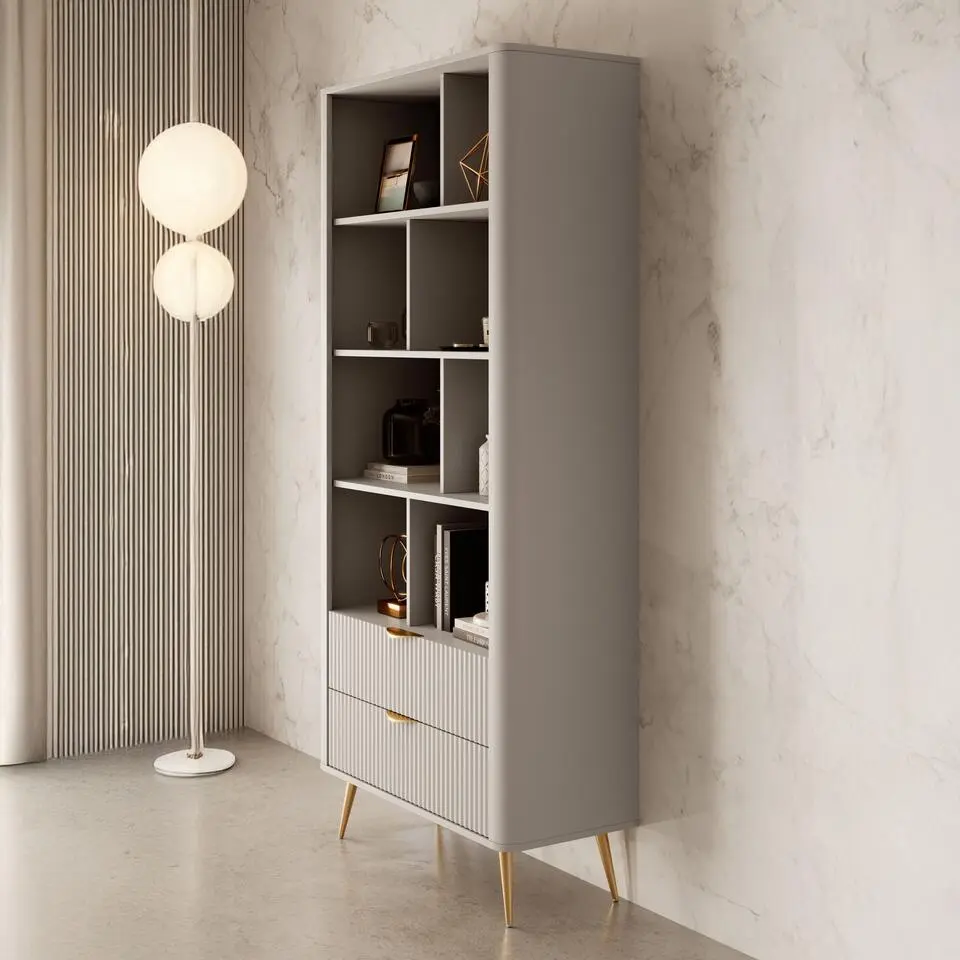 Meubella - Boekenkast Lima - Beige - 88 cm