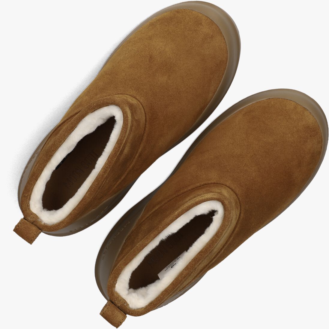 cognac moon boot enkelboots mb luna low boot suede