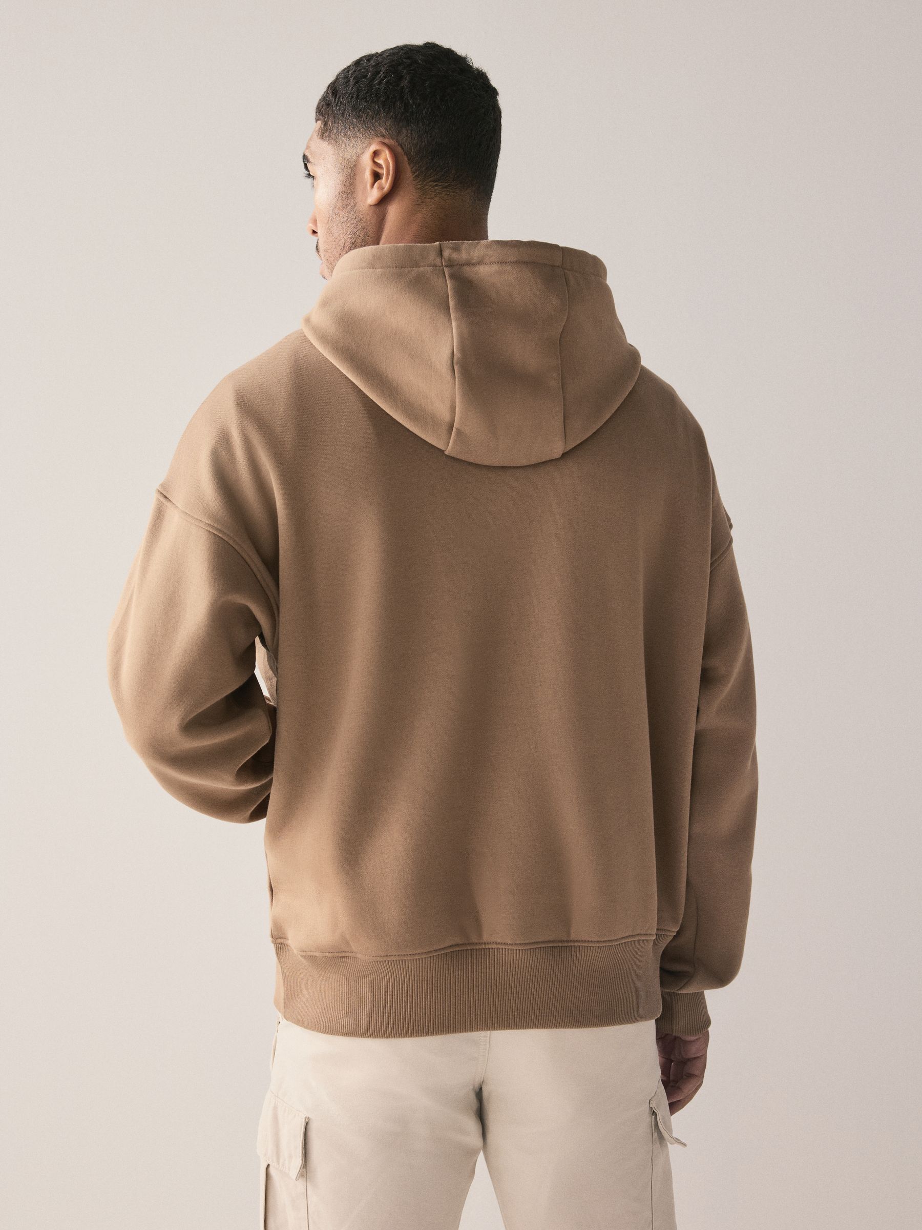 Neutraal - Groot - Zwaargewicht Cotton Rich Jersey Hoodie