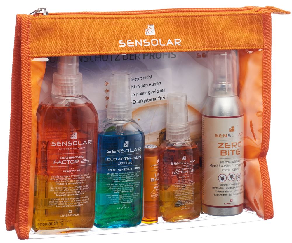 SENSOLAR Family Set liq Sensolar LSF30 200ml After Sun 100ml ZeroBite 75ml Sensolar LSF30 50ml Gratis Lip Balm 1 Stk