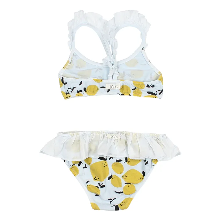 Búho Maillot de Bain 2 Pièces Coton Bio Citrons | Bleu ciel