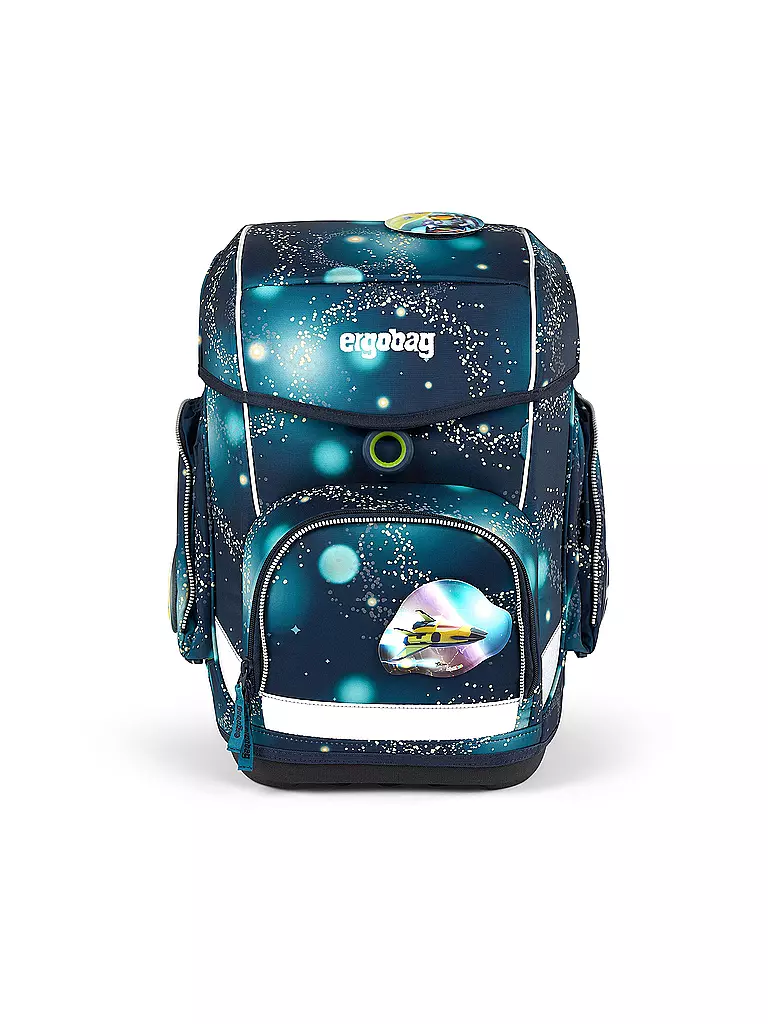 ERGOBAG Schultaschenset 5tlg CUBO Galaxy Glow - RaumfahBär  dunkelblau