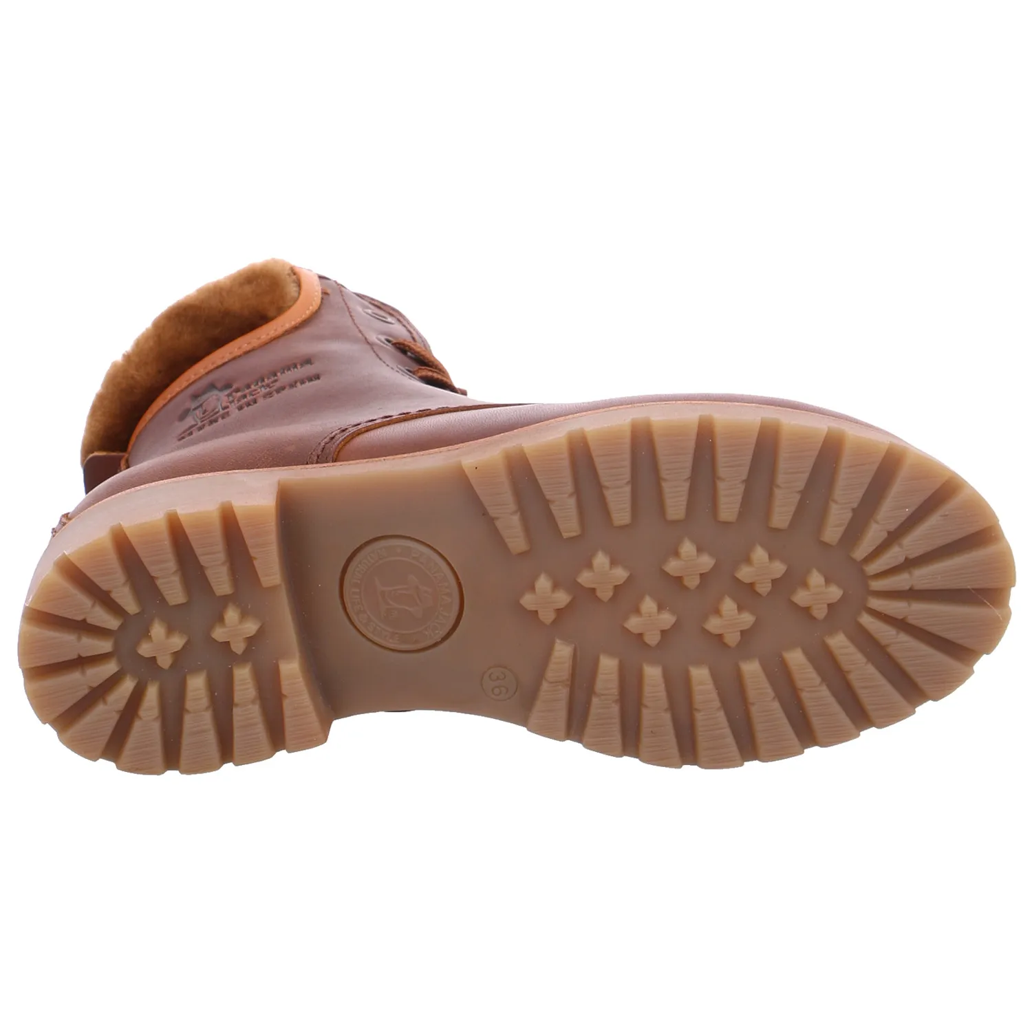PANAMA JACK Boot Braun Leder  mit Lammfellfutter