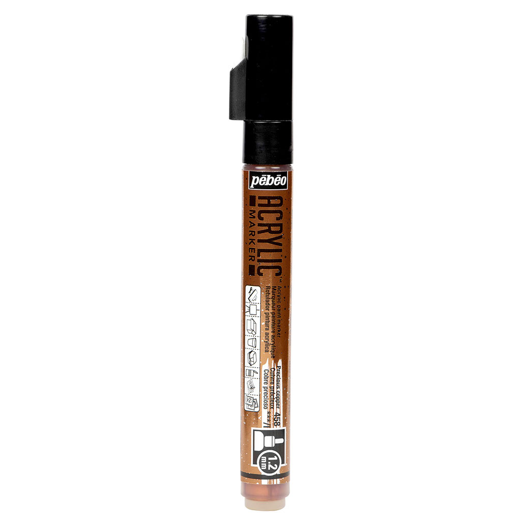 Marqueur peinture acrylique cuivre précieux 1.2mm