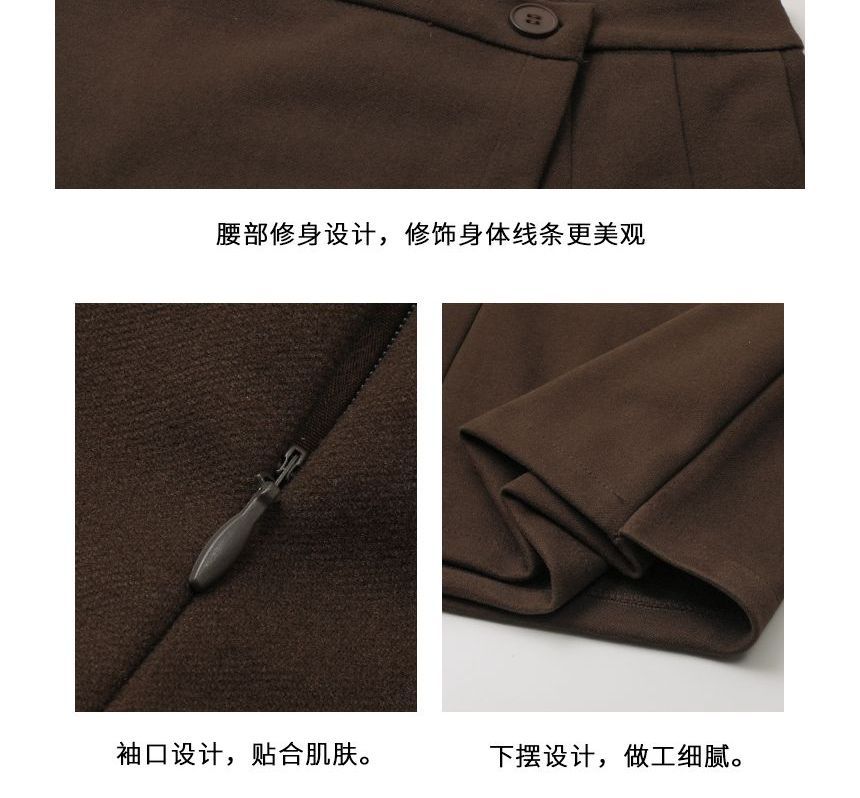 Shinsei - Hoge taille effen asymmetrische geplooide mini A-lijn rok