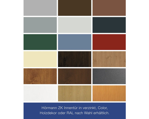 HÖRMANN ZK deurelement, verzinkt, 875x2000 mm, DIN links, inclusief krukgarnituur, zwart.