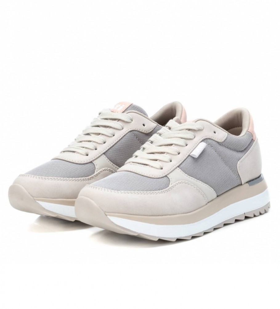 Tênis Xti 043436 bege, cinza