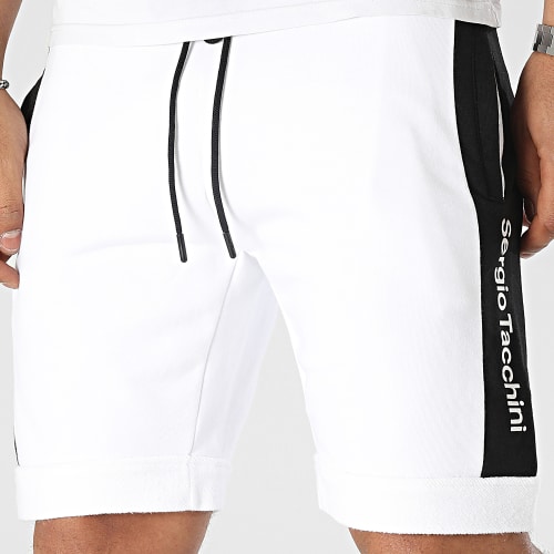 Short Jogging A Bandes Vunkan Blanc