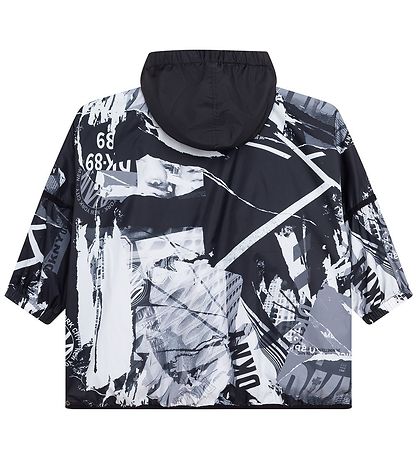 DKNY Jacke - Umkehrbar - Schwarz/Weiß m. Fotoausdruck