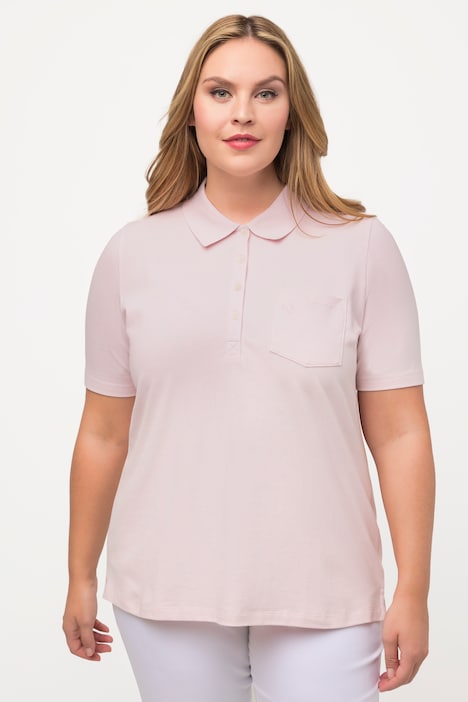 Poloshirt, Ajour-Rhomben, Polokragen, Halbarm