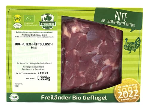 Freiländer BIO Putenhüftgulasch