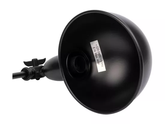 Lampe de bureau en métal noire 23x15x50h