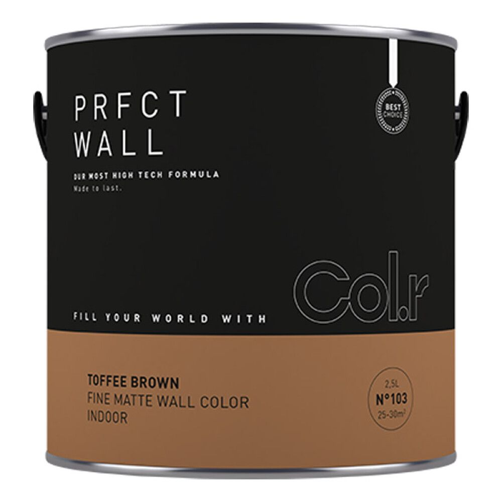 VEGGMALING COL.R PRFCT WALL NO.103 TOFFEE BROWN 2,5L