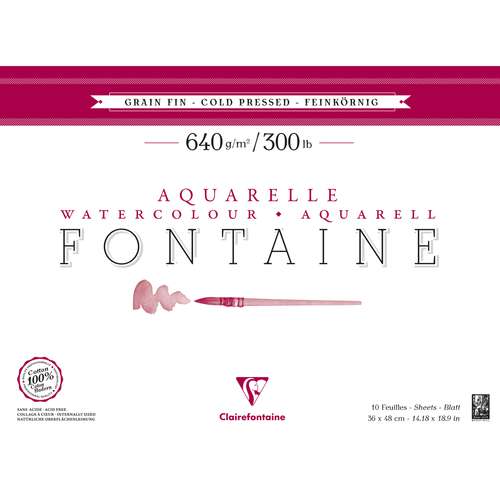 Clairefontaine Aquarellpapier FONTAINE 640 g/qm
