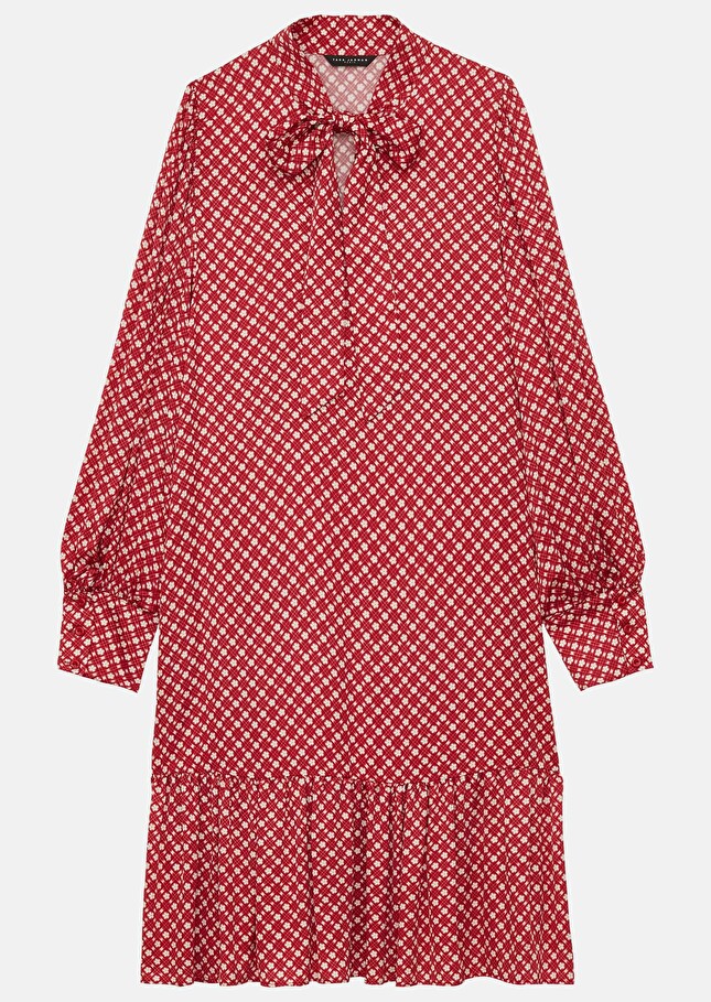 Robe Rosinerouge imprimée fleurs