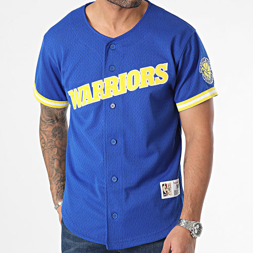 Maillot De Baseball On The Clock Golden State Warriors Bleu Roi